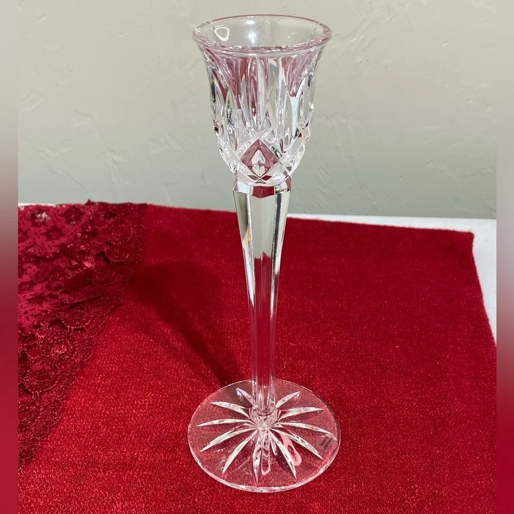 Gorham Lady Anne 8” Single Candlestick Holder Vertical Cuts Multisided S…